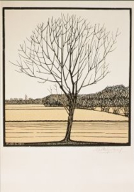 Kale boom in landschap, Julie de Graag