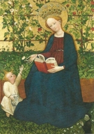 Madonna in de aardbeien, Meister des Paradiesgärtleins