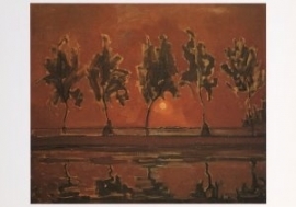 Bomen aan het Gein bij opkomende maan, Piet Mondriaan