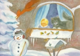 Sneeuwpop en kat, Dorothea Schmidt