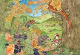 Egel in herfstbos, Margo Heine Slezak