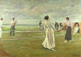 Tennisspelers bij zee, Max Liebermann