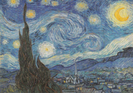 Sterrennacht, Vincent van Gogh, dubbele kaart