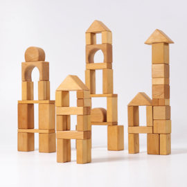 Houten geometrische blokken blank