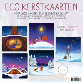 Eco Kerstkaarten Zintenz, set van 5 kaarten KKS15