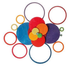 Cirkels en ringen regenboogkleur