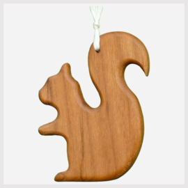 Houten kerstboomhanger eekhoorn