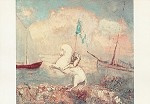 Wit paard met paardrijdster, Odilon Redon