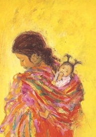 Maya indiaan met kind, Marjan van Zeyl