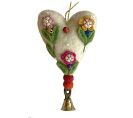 Beschermhart, wollen vilt, wit
