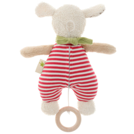 Sigikid muziekknuffel Schaap (rood wit gestreept lijfje)