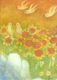 Zonnebloemen en vogels, Jula Scholzen Gnad