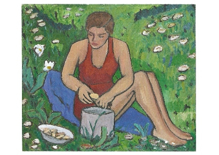 Ellen in het gras, Gabriele Münter