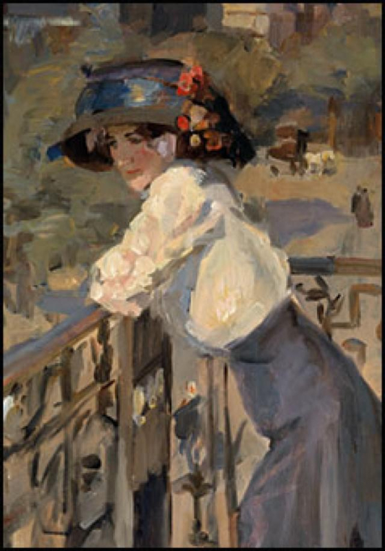 Vrouw op Parijs balkon, Isaac Israels