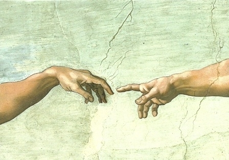De schepping van Adam, Michelangelo (detail)