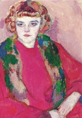 Fauvistisch damesportret in roze, Jan Sluijters