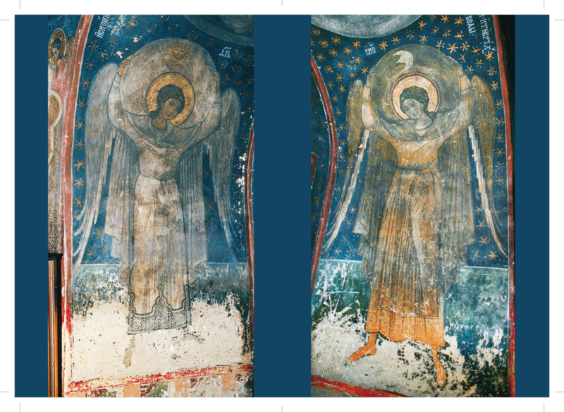 Engel van de dag en engel van de nacht, Byzantijns fresco