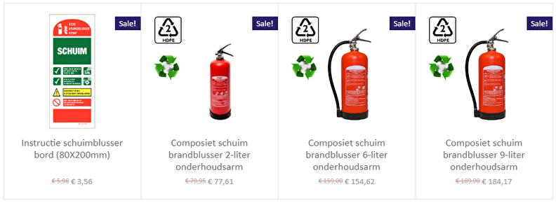 Composiet brandblussers | DE BESTE BRANDBLUSSERS vouwwagen | DE BESTE BRANDBLUSSERS