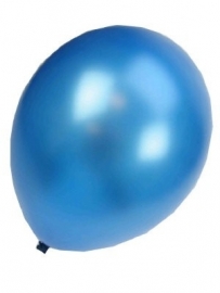 Kwaliteitsballon metallic donkerblauw 100 stuks