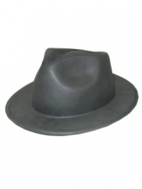 Zwarte Al capone hoed vinyl
