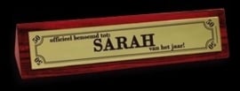 Desk sign - Sarah