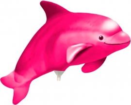 Dolfijn mini shape folieballon roze