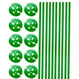 Ballonstokjes met houder groen 10 stuks
