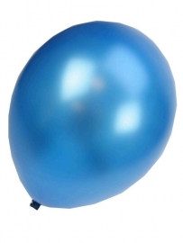 Kwaliteitsballon metallic donkerblauw 50 stuks