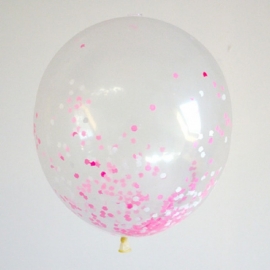 Confetti ballonnen roze 10 stuks