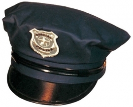 Politiepet blauw zwart
