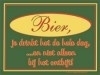 Metalen bord -- Bier drink je