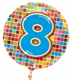 8 jaar folieballon blocks incl.