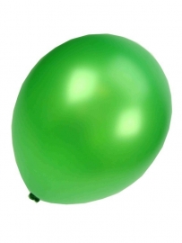 Kwaliteitsballon metallic groen 100 stuks