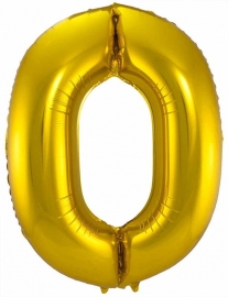Folieballon 0 goud excl.
