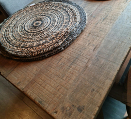 Stoere oud houten A-poot eettafel