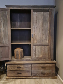 Driftwood kabinet 2 deuren en 4 lades