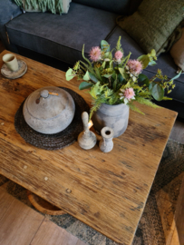 Stoere oud houten A-poot salontafel