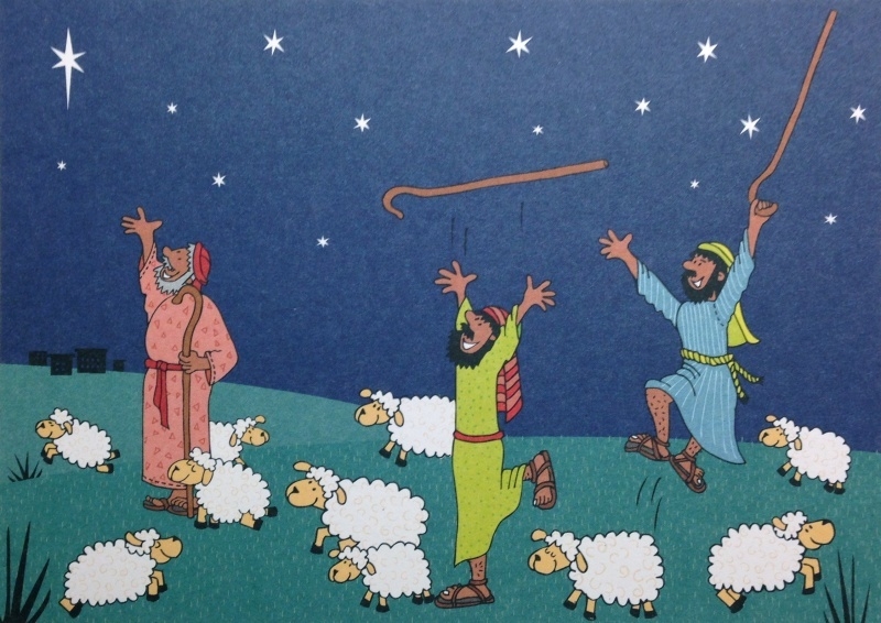 10 kerstkaarten herders
