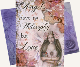 Angel Have no Philosophy Greeting Card by Jessica Galbreth