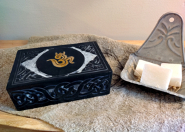 Tarot Cards Box with Aum design made of soapstone