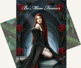 Await the Night Greeting Card by Anne Stokes