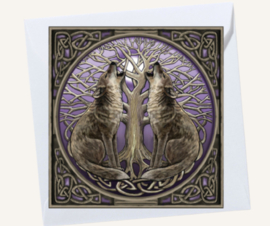 Wolf Greeting Card by Lisa Parker