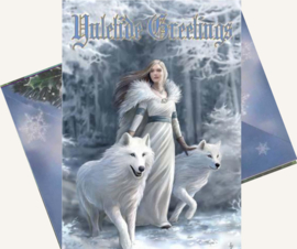 Winter Guardian Greeting Card by Anne Stokes