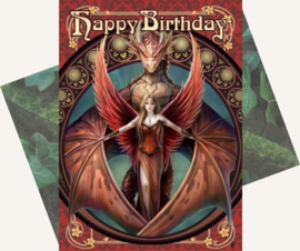 Copperwing Birthday Card by Anne Stokes