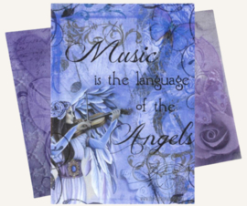 Music Angel Greeting Card by Jessica Galbreth