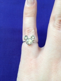 Leuke ring met strass