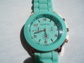 Leuke licht blauwe horloge