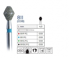 811 OMGEKEERD KONISCH, EASY DENTAL, 5 STUKS