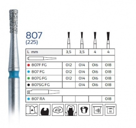 807 OMGEKEERDE KEGEL, EASY DENTAL, 5 STUKS