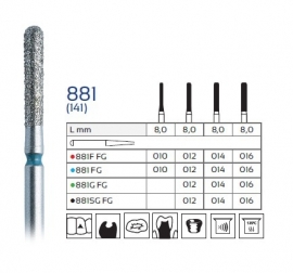 881 CILINDER ROND, EASY DENTAL, 5 STUKS